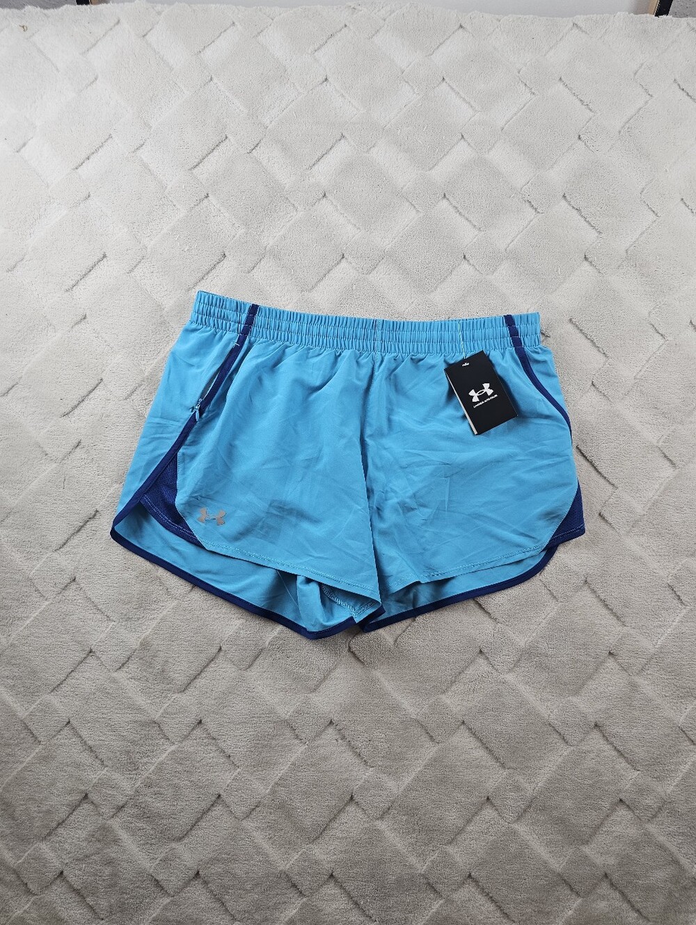 Under Armour Athletic Shorts Womens Large Blue Gym Yoga